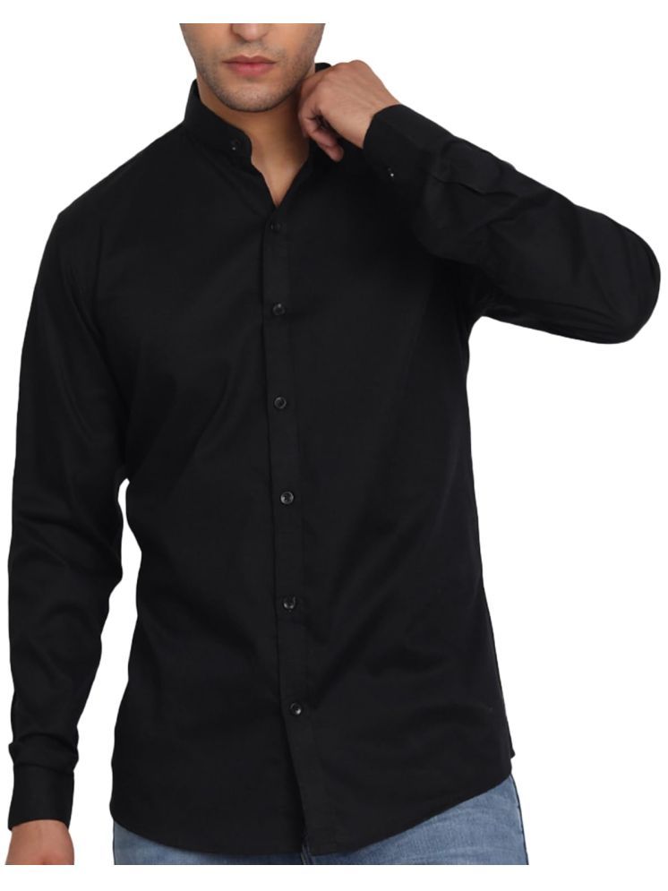     			Vida Loca Cotton Blend Slim Fit Solids Full Sleeves Men's Casual Shirt - Black ( Pack of 1 )