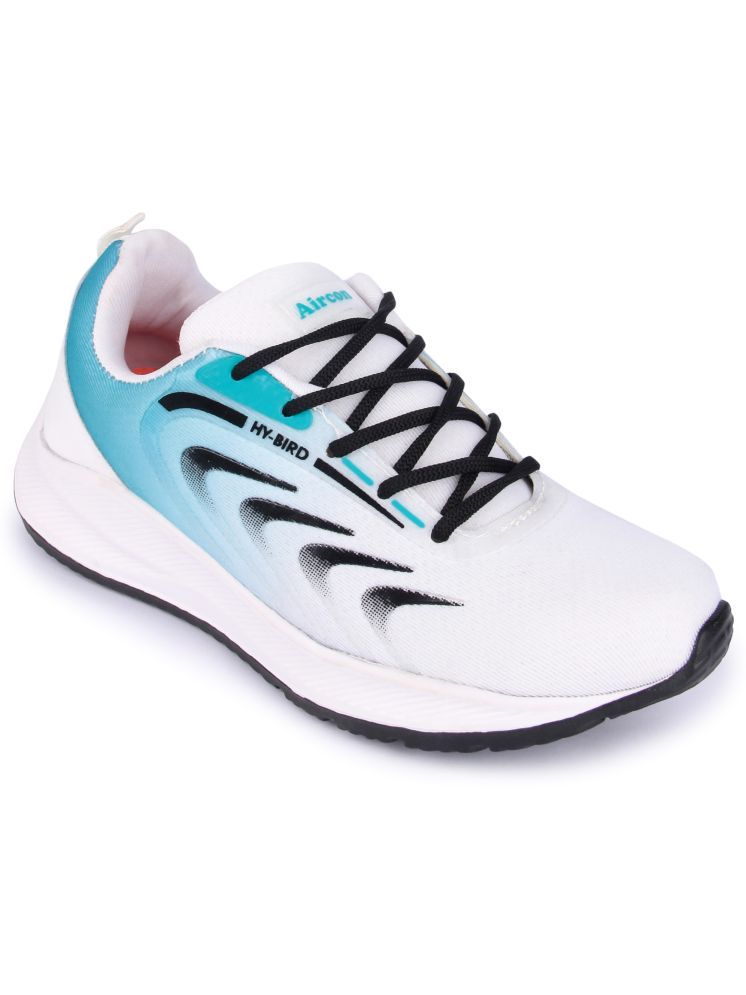     			AIRCON White,Sea Green Men's Sports Running Shoes