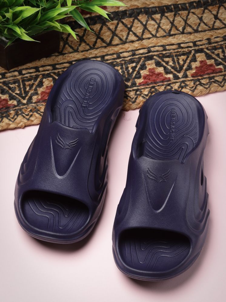     			Bersache Navy Men's Slide Flip Flop