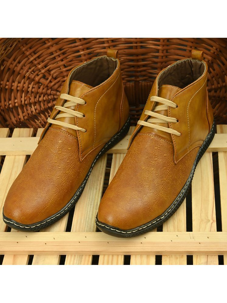     			John Karsun Tan Men's Casual Boots