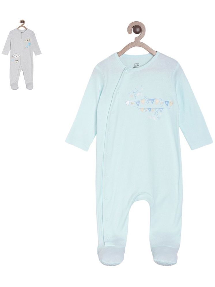     			Miniklub Baby Boys Pack Of 2 Sleep Suit (Multi)