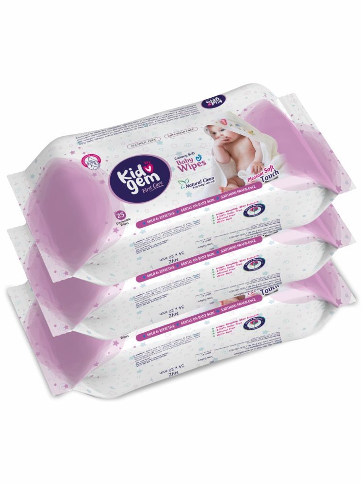     			Kidogem Scented Wet wipes For Babies ( Pack of 3 )