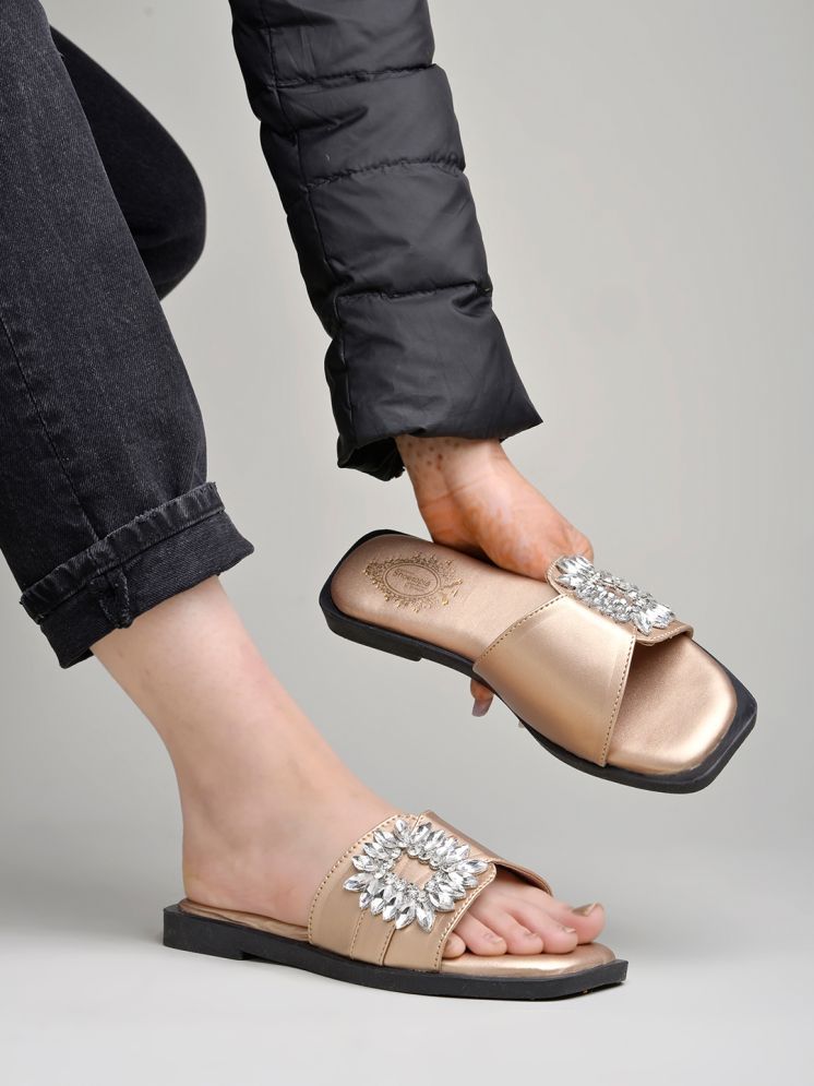     			Stylestry Rose Gold Women's Flats