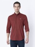 Red Tape 100% Cotton Regular Fit Solids Full Sleeves Men's Casual Shirt - Red ( Pack of 1 )