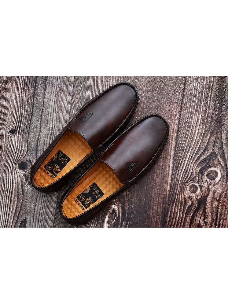     			BRAWO Brown Men's Slip on