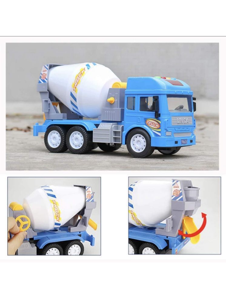     			Bluebell Big Size Musical Cement Concrete Mixer Toy Truck for Kids. | with Movable Mixer Drum. | Colorful Light Effects & Sound. | Friction Powered Construction Truck