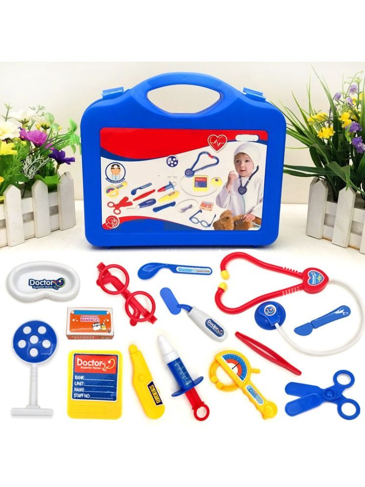     			Bluebell Kids Plastic Doctor Toy Set for Kids Doctor Play Set with Foldable Suitcase Compact Medical Accessories for Kids