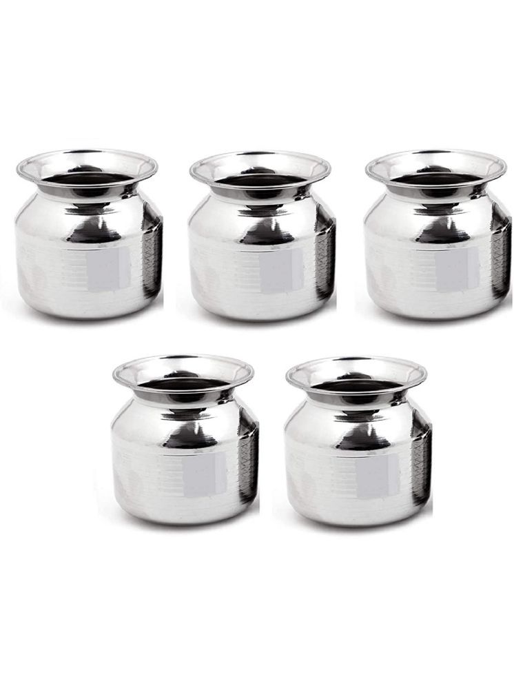     			Dynore Lota 1200 ml 5 Pcs Steel Silver Water Container ( Set of 5 )