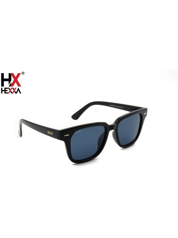     			Hexxa Black Rectangular Sunglasses ( Pack of 1 )