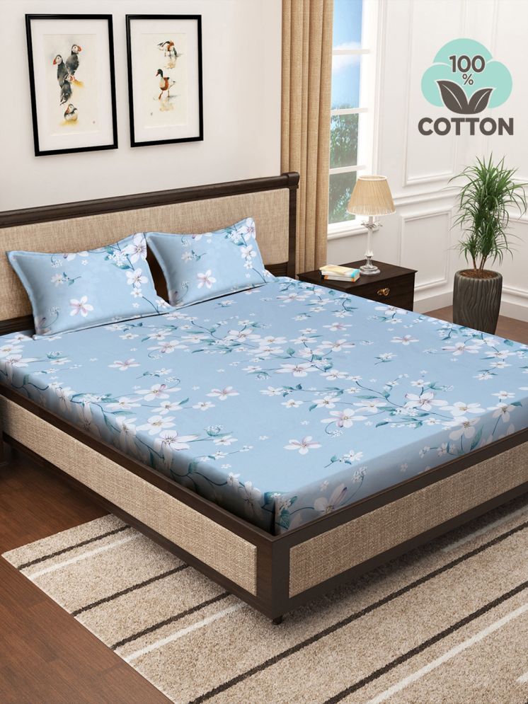     			Klotthe Cotton 1 Double Bedsheet with 2 Pillow Covers ( Multicolor )