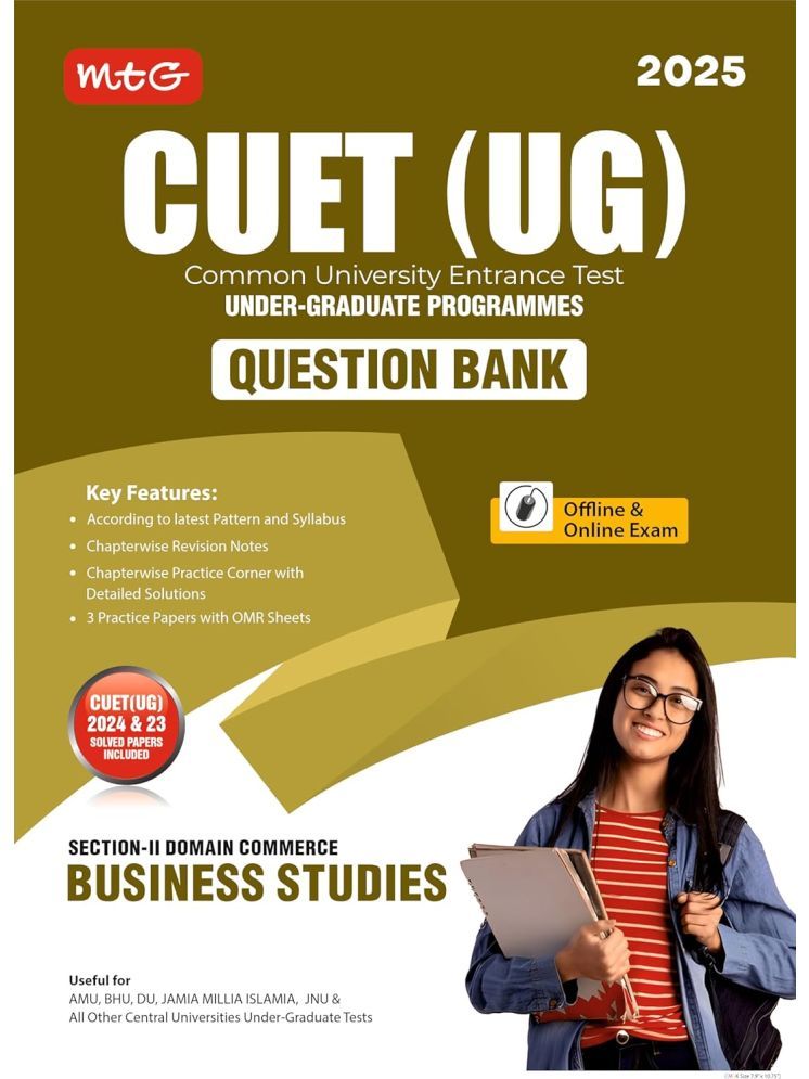     			MTG NTA CUET (UG) Chapterwise Question Bank Business Studies With Practice Papers & OMR Sheet | Entrance Exam Preparation Book 2025