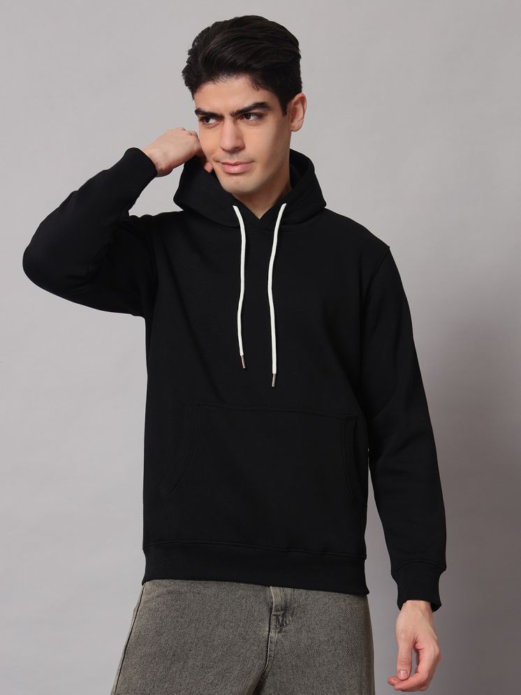     			OBAAN Fleece Hooded Men's Sweatshirt - Black ( Pack of 1 )