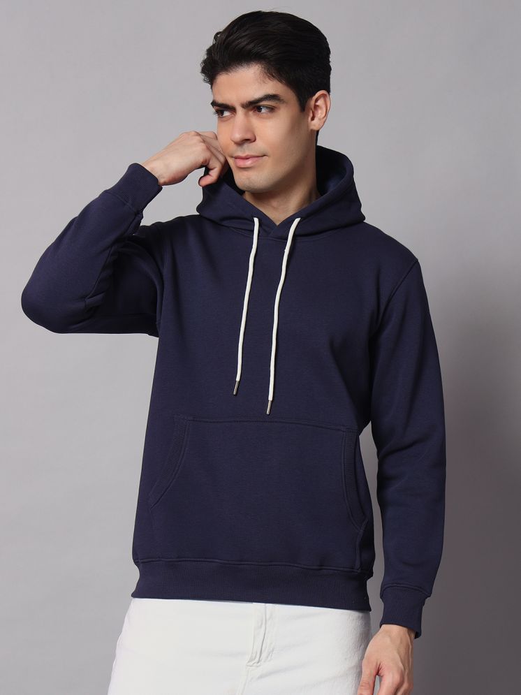     			OBAAN Fleece Hooded Men's Sweatshirt - Blue ( Pack of 1 )