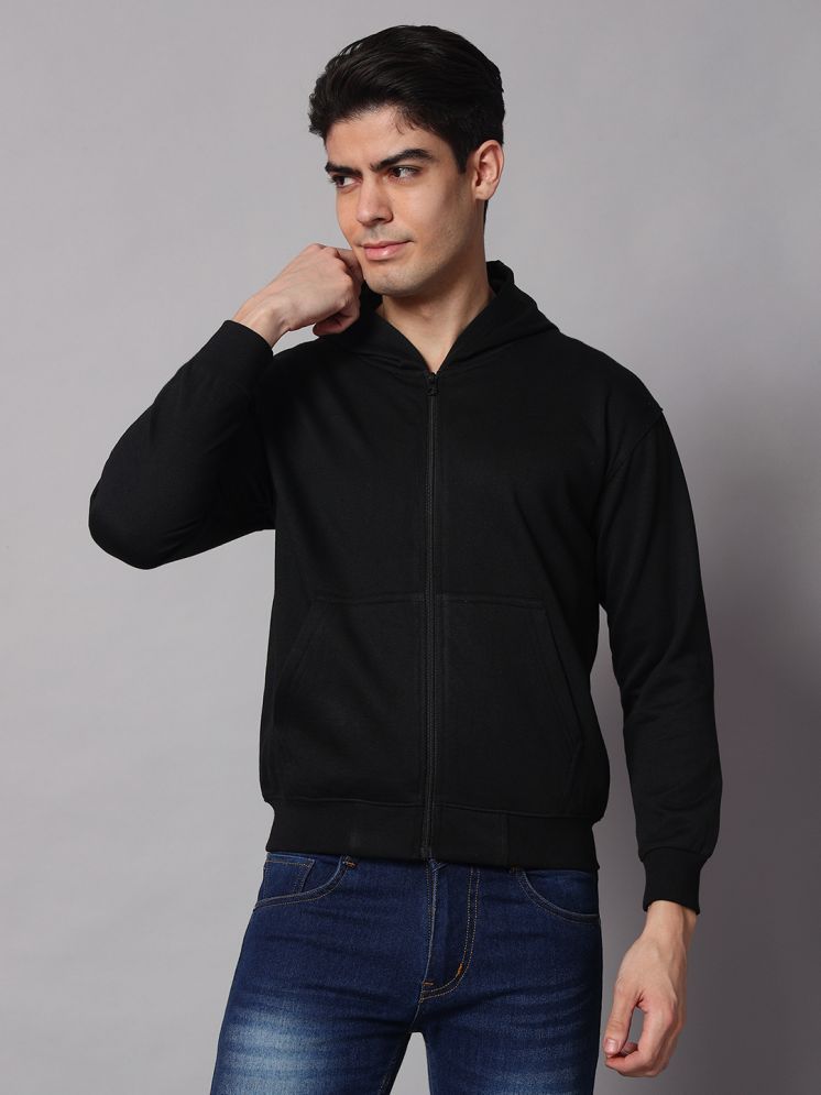     			OBAAN Fleece Hooded Men's Sweatshirt - Black ( Pack of 1 )