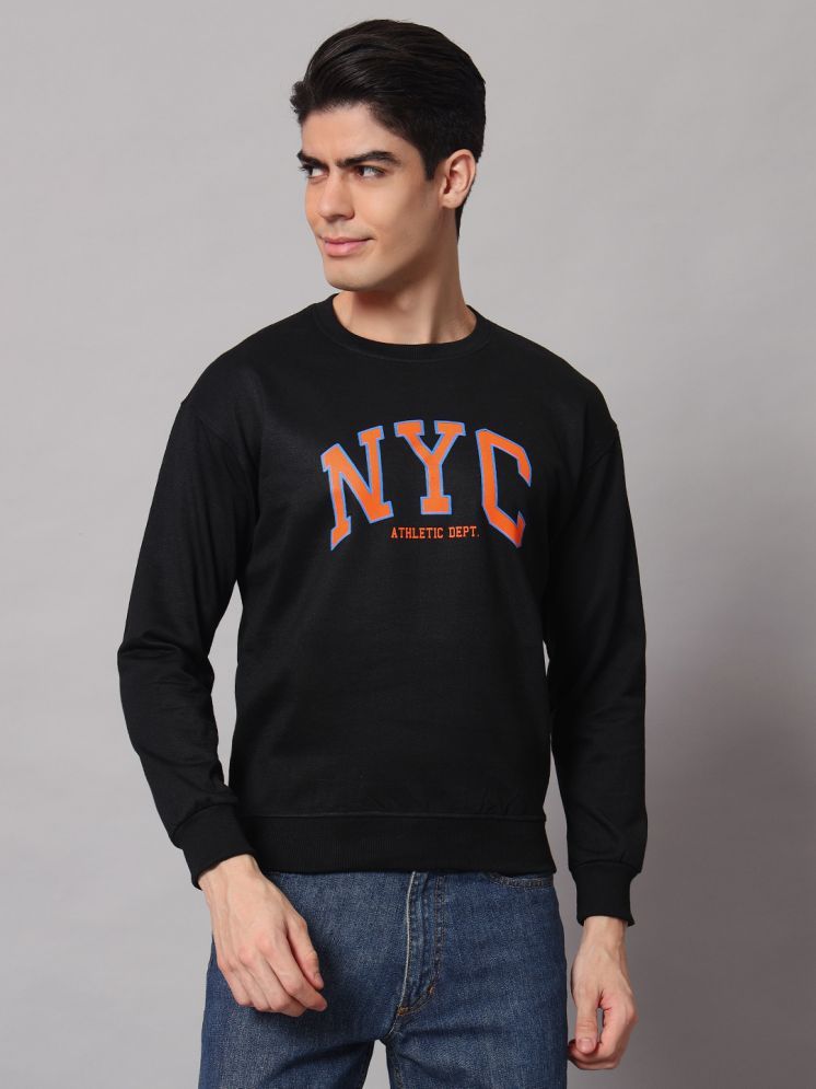     			OBAAN Fleece Round Neck Men's Sweatshirt - Black ( Pack of 1 )