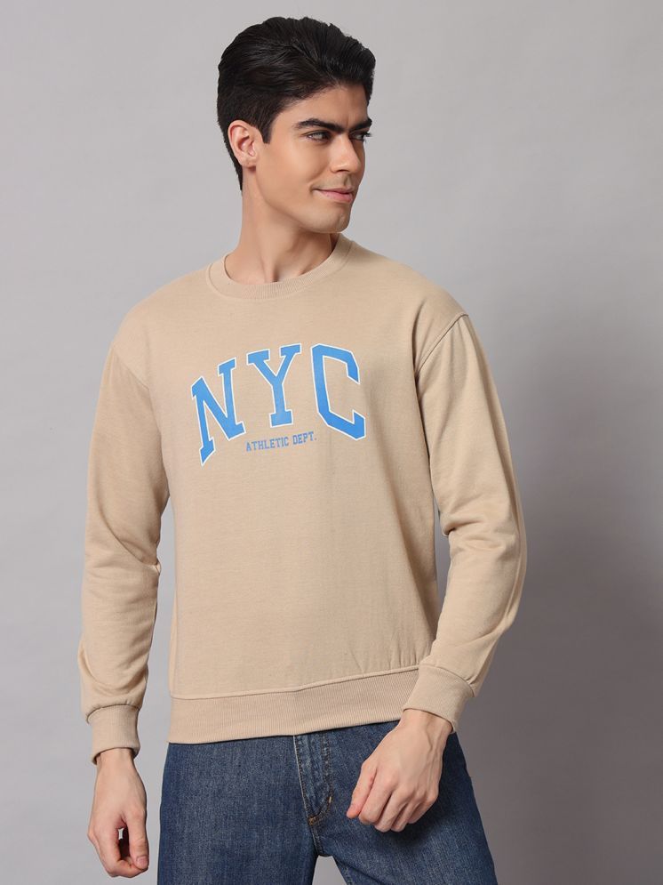     			OBAAN Fleece Round Neck Men's Sweatshirt - Beige ( Pack of 1 )