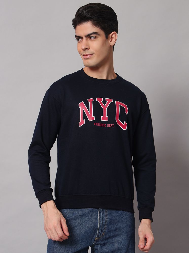     			OBAAN Fleece Round Neck Men's Sweatshirt - Navy ( Pack of 1 )