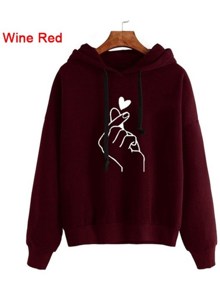     			RAABTA FASHIION Fleece Women's Hooded Sweatshirt ( Maroon )