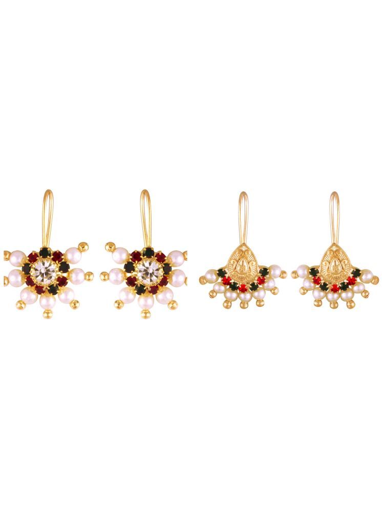     			VIVASTRI Multi Color Drop Earrings ( Pack of 2 )