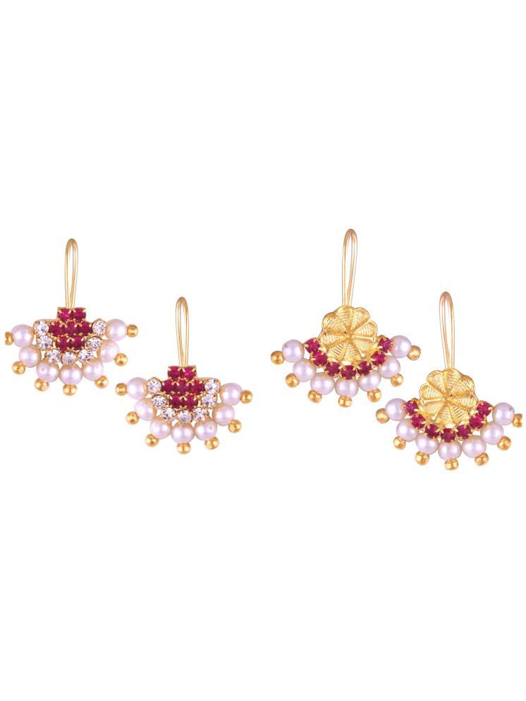     			VIVASTRI Pink Stud Earrings ( Pack of 2 )