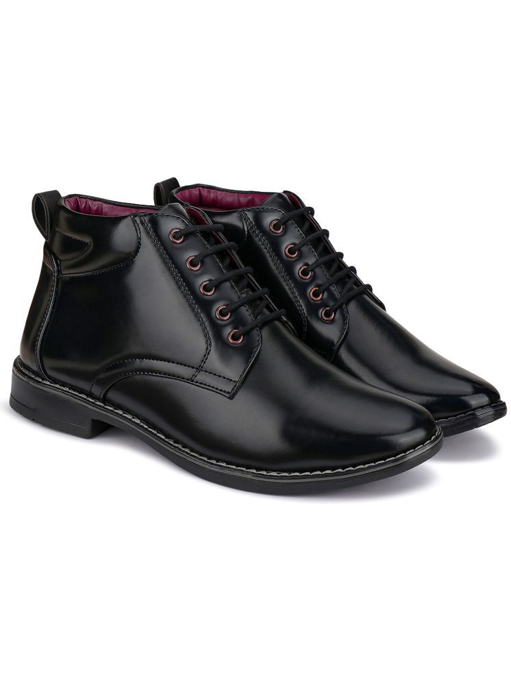     			Bersache Black Men's Formal Boots