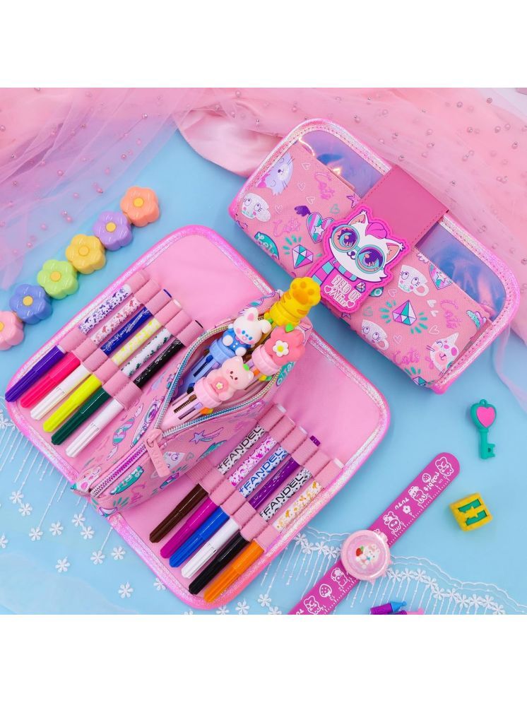     			Bluebell Cat Pencil Pen Case for Girls Kids, Big Capacity Pencil Pouch Cute Space Stationery Bag Organizer for School Office Supplies Students Children Gift