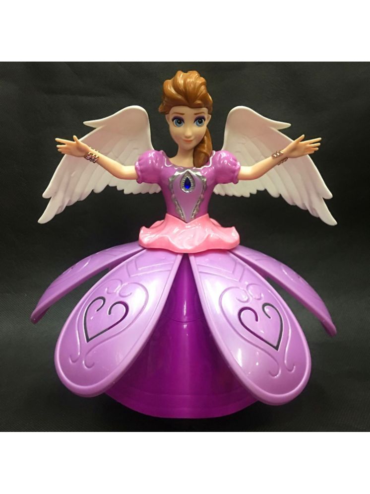     			Bluebell Fairy Princess Dancing Rotating Doll with Flashing Lights and Music Toys for Kids Boys Girls(Multicolor)