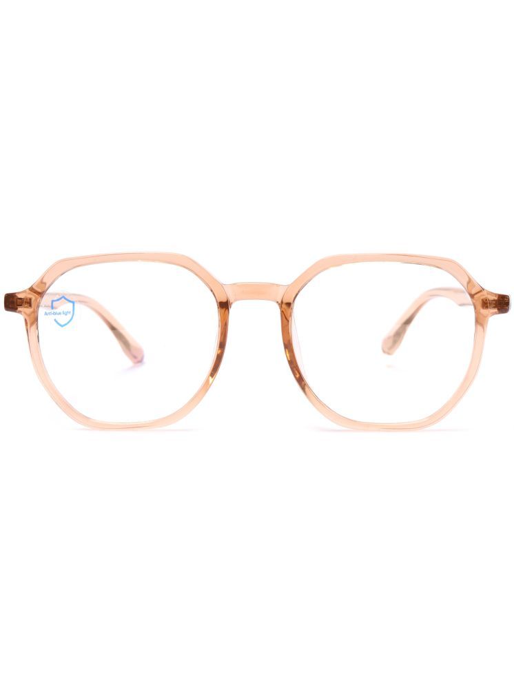     			Hexxa Brown Oversized Eyeglass Frame ( Pack of 1 )