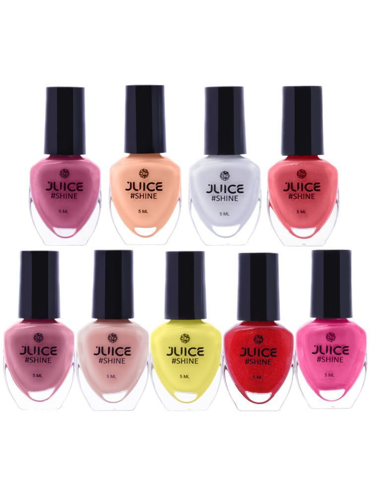     			Juice Multi Glossy Nail Polish 45 ( Pack of 9 )