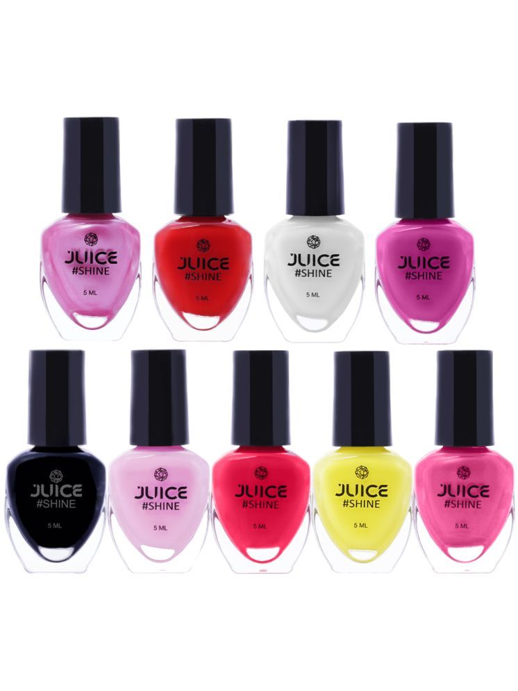     			Juice Red Glossy Nail Polish 45 ( Pack of 9 )