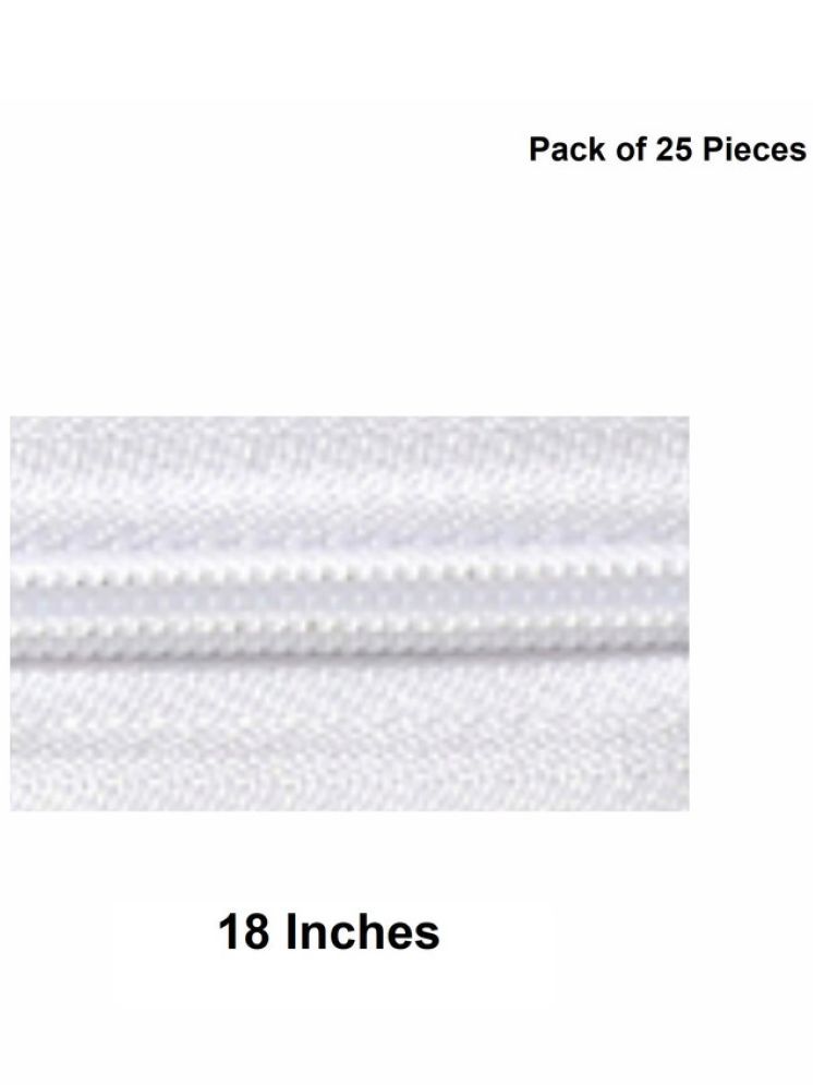     			Jyoti Zipper - Concealed Size 3 - Color 2 (25 Zips of 18 Inches) Open-Ended, Ideal for Tailoring, Crafts, Fashion, Dressmaking | Zips Used in Stitching, Sewing, Pants, Bags - Pack of 25 Pieces