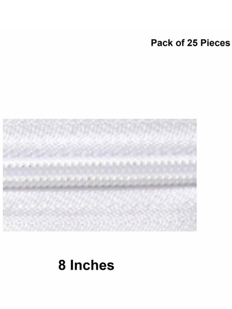     			Jyoti Zipper - Concealed Size 3 - Color 2 (25 Zips of 8 Inches) Open-Ended, Ideal for Tailoring, Crafts, Fashion, Dressmaking | Zips Used in Stitching, Sewing, Pants, Bags - Pack of 25 Pieces