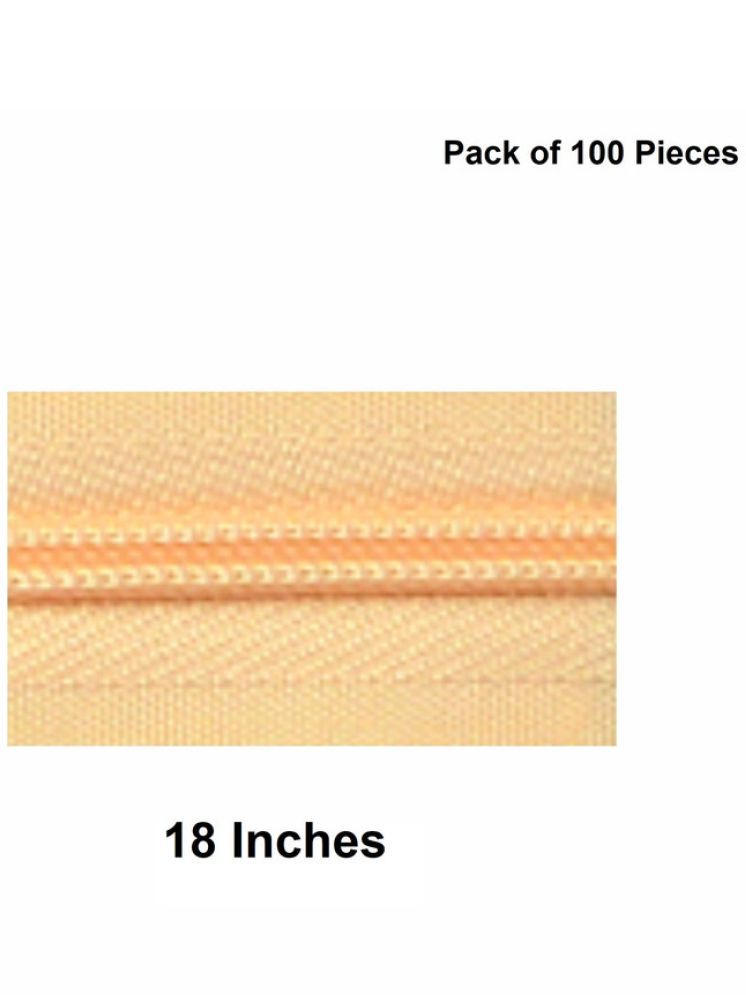     			Jyoti Zipper - Concealed Size 3 - Color 5 (100 Zips of 18 Inches) Open-Ended, Ideal for Tailoring, Crafts, Fashion, Dressmaking | Zips Used in Stitching, Sewing, Pants, Bags - Pack of 100 Pieces