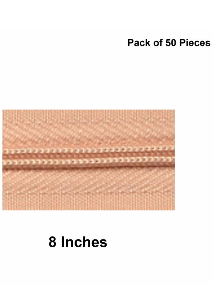     			Jyoti Zipper - Concealed Size 3 - Color 6 (50 Zips of 8 Inches) Open-Ended, Ideal for Tailoring, Crafts, Fashion, Dressmaking | Zips Used in Stitching, Sewing, Pants, Bags - Pack of 50 Pieces