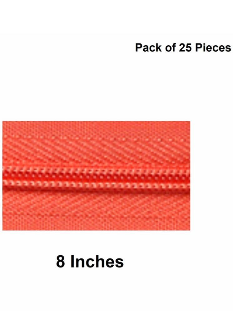     			Jyoti Zipper - Concealed Size 3 - Color 25 (25 Zips of 8 Inches) Open-Ended, Ideal for Tailoring, Crafts, Fashion, Dressmaking | Zips Used in Stitching, Sewing, Pants, Bags - Pack of 25 Pieces