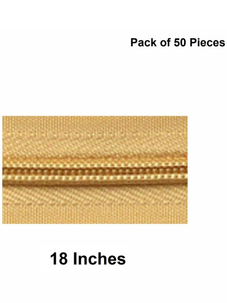     			Jyoti Zipper - Concealed Size 3 - Color 7 (50 Zips of 18 Inches) Open-Ended, Ideal for Tailoring, Crafts, Fashion, Dressmaking | Zips Used in Stitching, Sewing, Pants, Bags - Pack of 50 Pieces