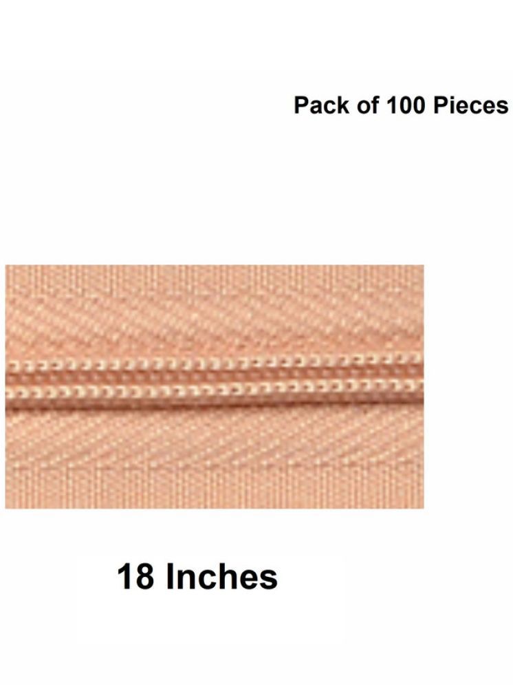     			Jyoti Zipper - Concealed Size 3 - Color 6 (100 Zips of 18 Inches) Open-Ended, Ideal for Tailoring, Crafts, Fashion, Dressmaking | Zips Used in Stitching, Sewing, Pants, Bags - Pack of 100 Pieces