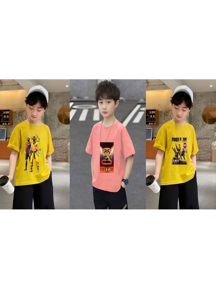     			Kintu Parantu Pack of 3 Polyester T-Shirt For Boys ( Multicolor4 )