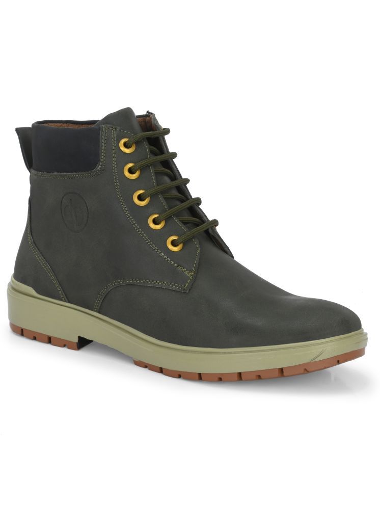     			Leeport Olive Men's Casual Boots