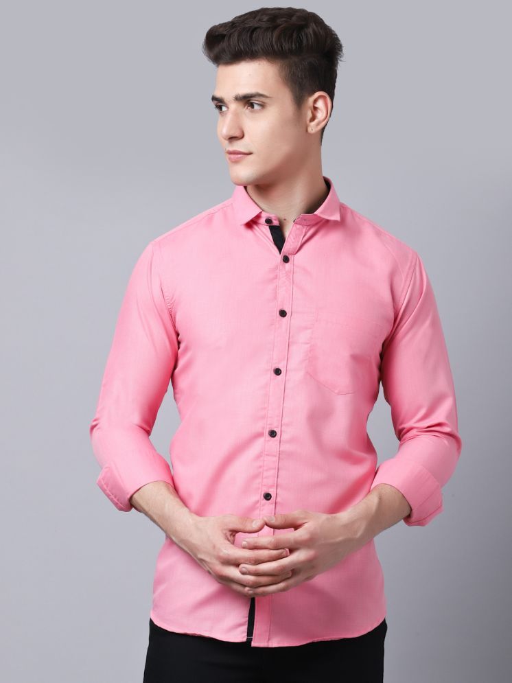     			MAJESTIC MAN Polyester Slim Fit Solids Full Sleeves Men's Casual Shirt - Magenta ( Pack of 1 )