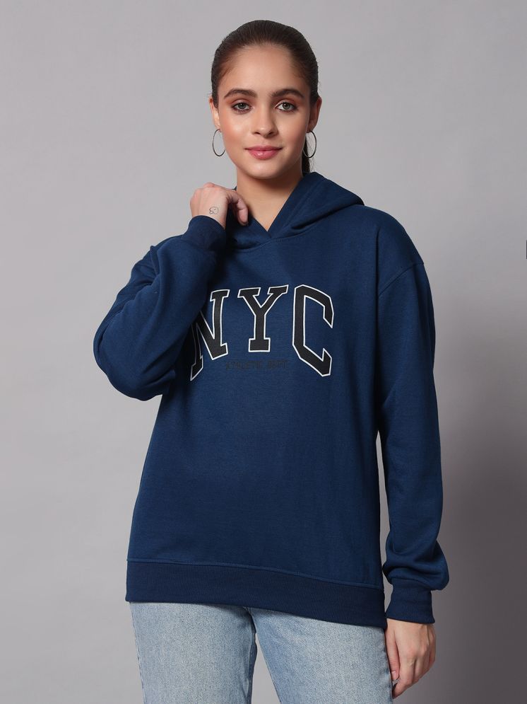     			OBAAN Fleece Women's Hooded Sweatshirt ( Navy )