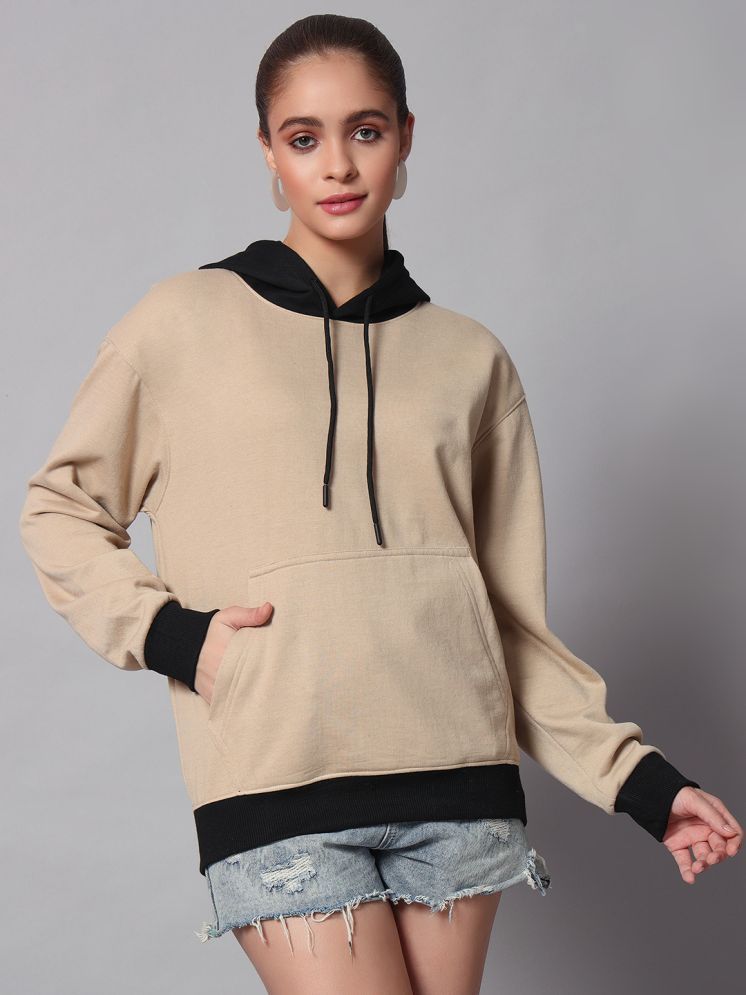     			OBAAN Fleece Women's Hooded Sweatshirt ( Beige )