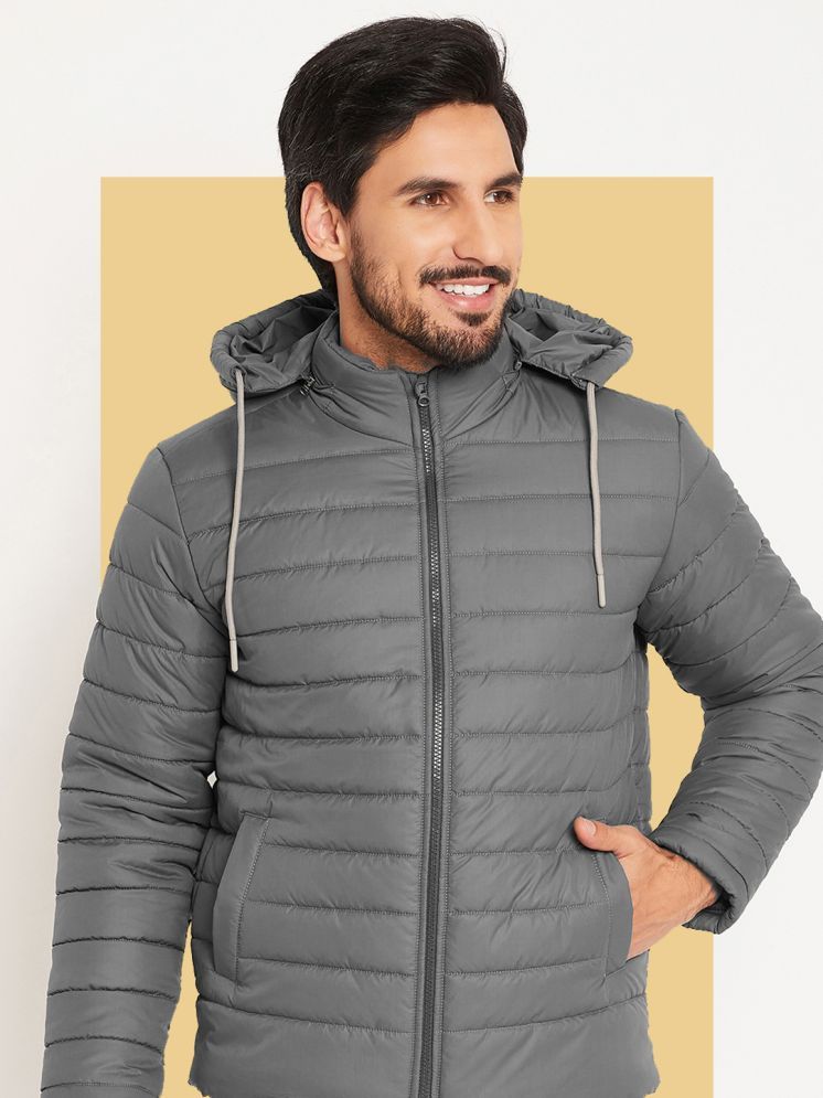     			VERO AMORE Polyester Men's Quilted & Bomber Jacket - Dark Grey ( Pack of 1 )