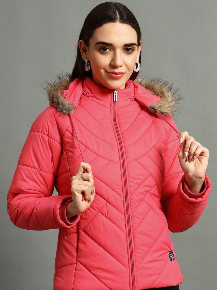     			VERO MODERNO - Polyester Pink Quilted/Padded Jackets