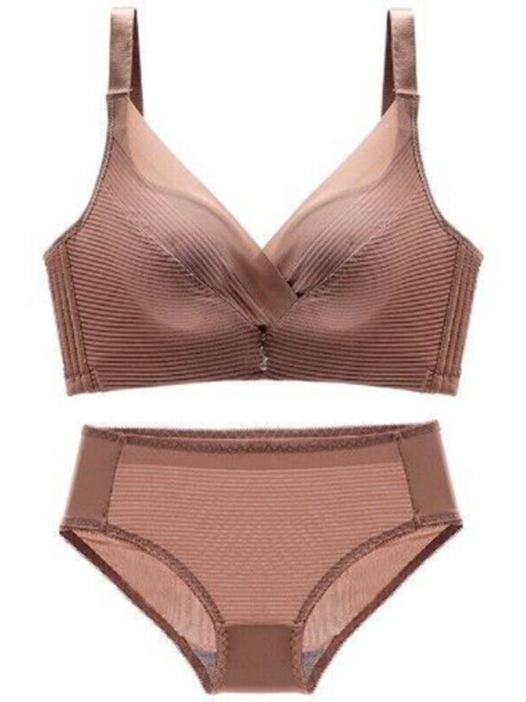     			Vividvibe Pack of 1 Cotton Lycra Women's Bra & Panty Set ( Brown )