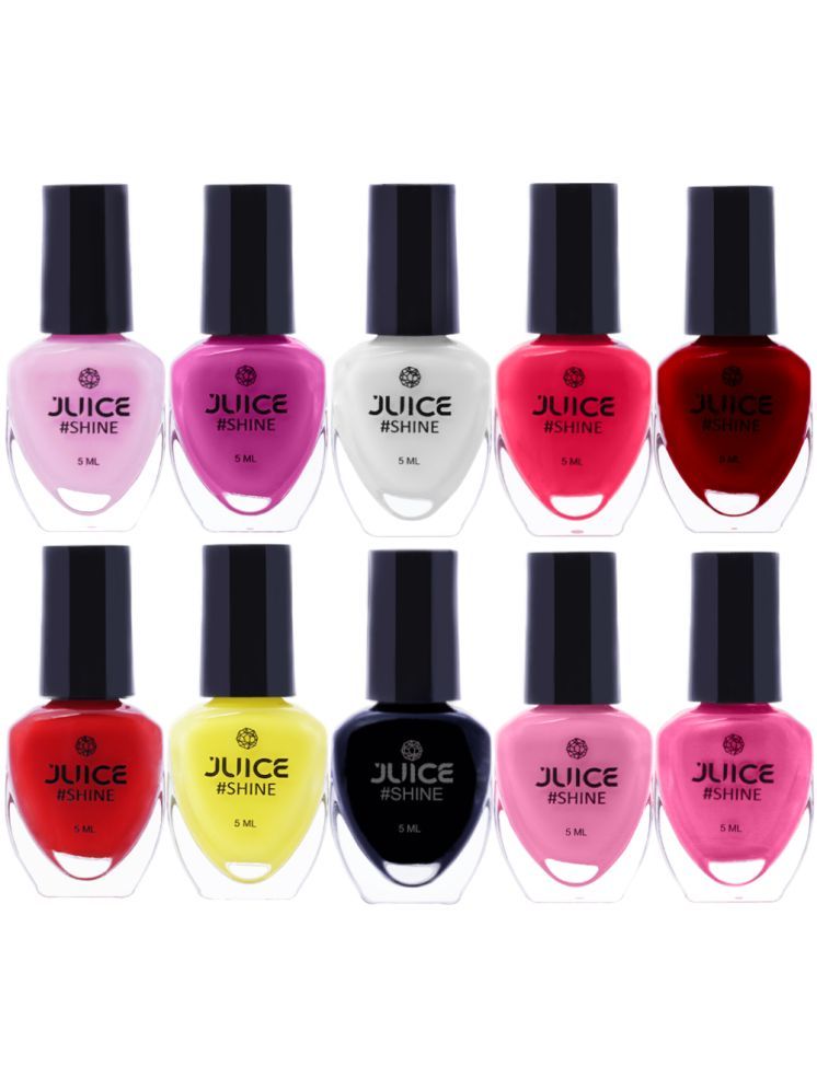     			Juice Red Glossy Nail Polish 50 ( Pack of 10 )