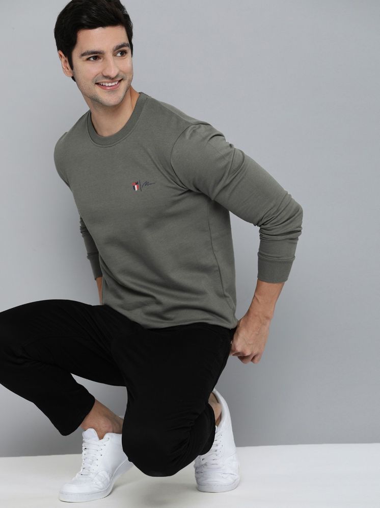     			Nyker Fleece Round Neck Men's Sweatshirt - Grey ( Pack of 1 )