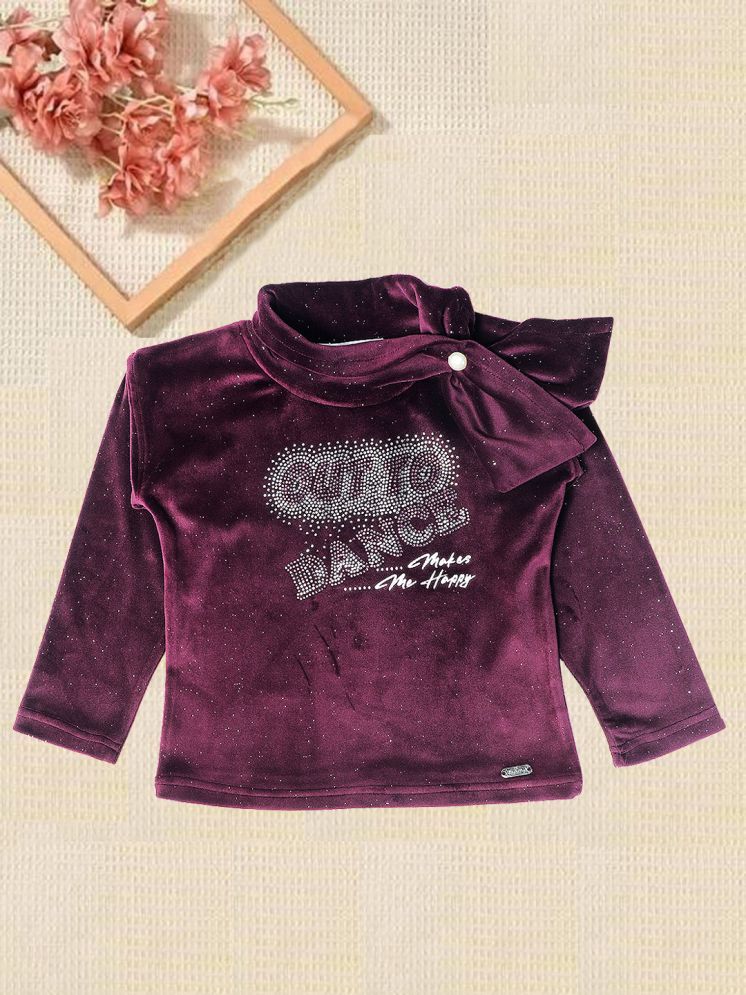     			PAMPOLINA Girls Cotton Blend Sweatshirt ( Burgundy )