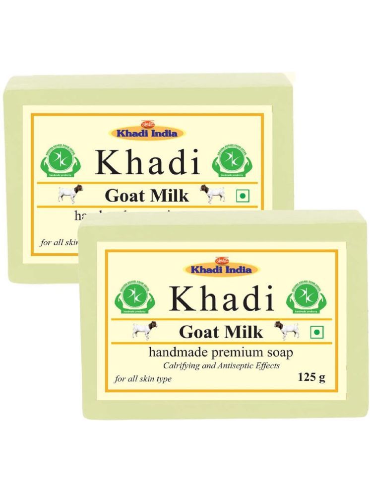     			Premium Khadi Beauty goat milk Bathing Bar for All Skin Type ( Pack of 2 )