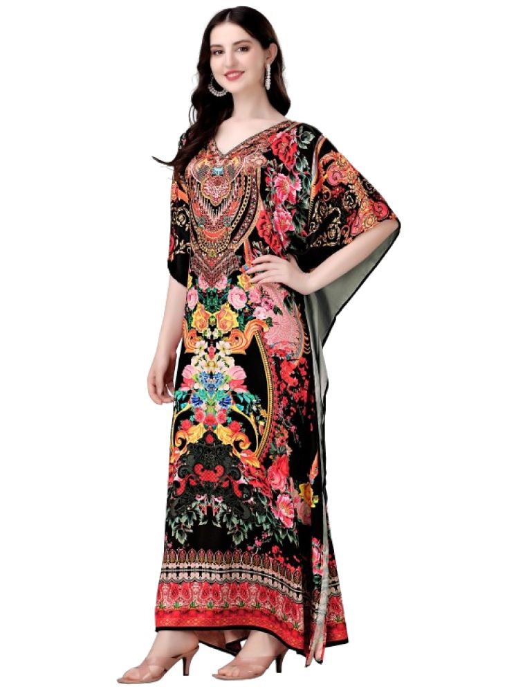     			SILK SUTRA Multi Color Satin Women's Kaftan ( Pack of 1 )